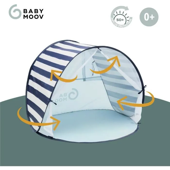 Babymoov Tienda Anti-UV SPF 50+ Mariniere con Mosquitera Integrada y Protección Solar Alta 2