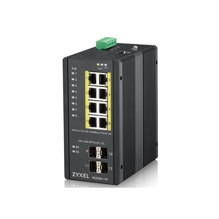 Zyxel RGS200-12P Switch Gestionado L2 Gigabit Ethernet con PoE Negro 0 Zyxel RGS200-12P Switch Gestionado L2 Gigabit Ethernet con PoE Negro 0