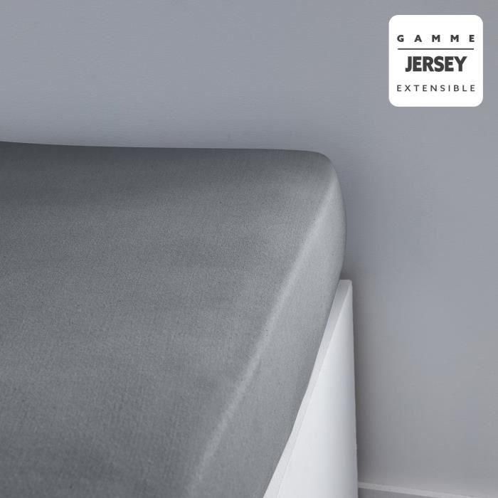 Hoy esencial hoy Chard - 90 x 190+25 cm - 1 persona - 100% de jersey de algodón - Acero 2 Hoy esencial hoy Chard - 90 x 190+25 cm - 1 persona - 100% de jersey de algodón - Acero 2
