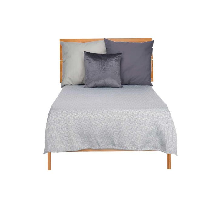 Colcha Cama Rombos Gris 180X260Cm Giftdecor (4 Unidades) 1 Colcha Cama Rombos Gris 180X260Cm Giftdecor (4 Unidades) 1