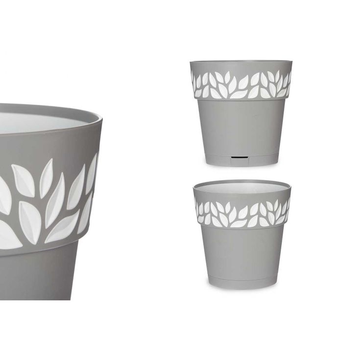 Stefanplast Maceta Plástico Cloe Gris 20 cm con Reserva de Agua (12 Unidades) Stefanplast Maceta Plástico Cloe Gris 20 cm con Reserva de Agua (12 Unidades)