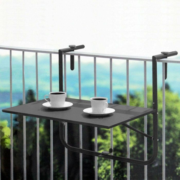 Mesa Plegable Ambiance Gris oscuro (60 x 43 cm) 2 Mesa Plegable Ambiance Gris oscuro (60 x 43 cm) 2