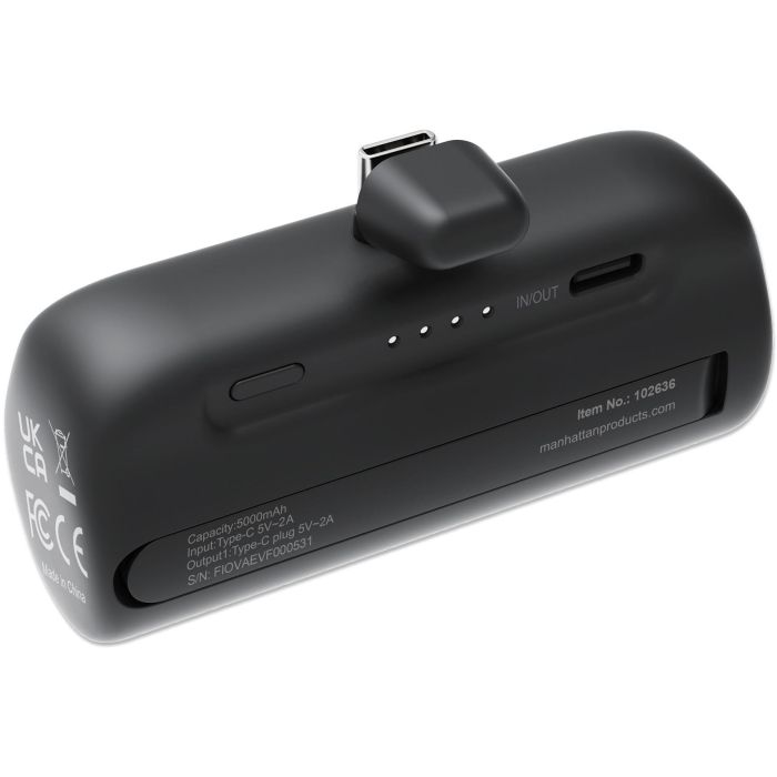 MANHATTAN Powerbank 5000 mAh USB Typ-C Stecker 10W schwarz 9 MANHATTAN Powerbank 5000 mAh USB Typ-C Stecker 10W schwarz 9