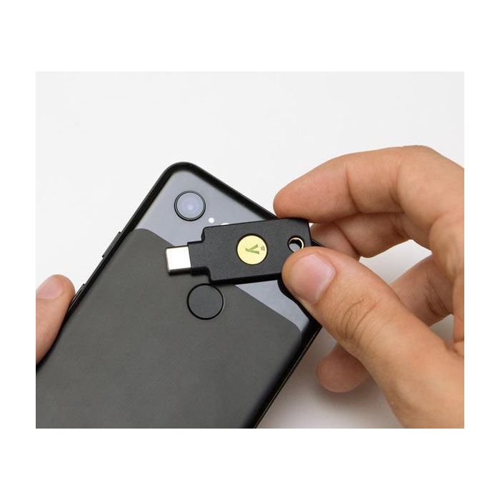 Yubico YubiKey 5C NFC Llave de Seguridad Hardware Multi-Protocolo FIDO2 U2F PIV para Autenticación de Dos Factores y Sin Contraseña Anti-Phishing 10