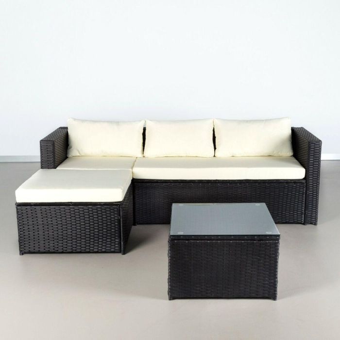 Muebles de Jardín Aktive Sofá de 3 Plazas Mesa auxiliar 203 x 125 x 64 cm 5