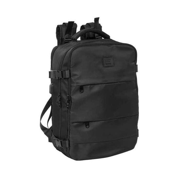 Safta Mochila de Viaje para Cabina, Apta para Portátil de hasta 15,6 Pulgadas, en Color Negro y Dimensiones 440x290x190 mm