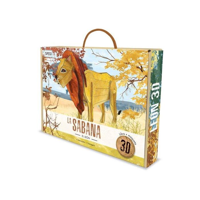 Puzle 3D Y Libro Sassi Manolito Books El Leon 3D 34 Piezas (+6 Años)