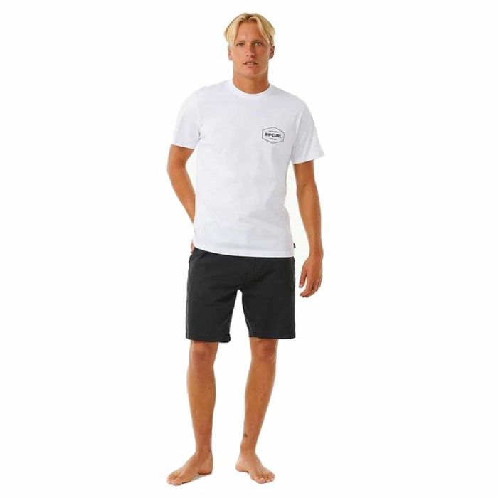 Camiseta de Manga Corta Hombre Rip Curl Stapler Blanco 0 Camiseta de Manga Corta Hombre Rip Curl Stapler Blanco 0