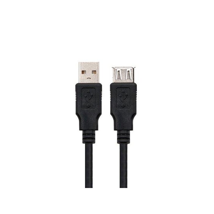 Cable Alargador USB 2.0 Nanocable 10.01.0203-BK/ USB Macho - USB Hembra/ 1.8m/ Negro Cable Alargador USB 2.0 Nanocable 10.01.0203-BK/ USB Macho - USB Hembra/ 1.8m/ Negro