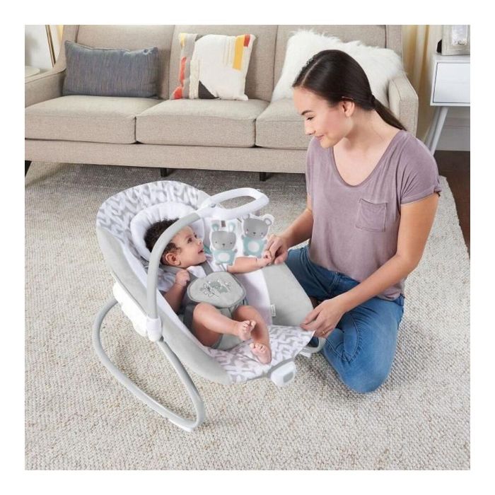 Mecedora Ingenuity 2-in-1 Swing Lounger - Raylan Gris Blanco 2 Mecedora Ingenuity 2-in-1 Swing Lounger - Raylan Gris Blanco 2