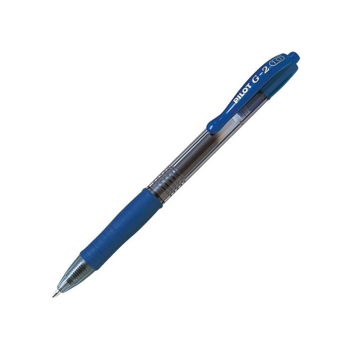 Boligrafo Pilot G-2 Azul Tinta Gel Retractil Sujecion De Caucho En Blister 1