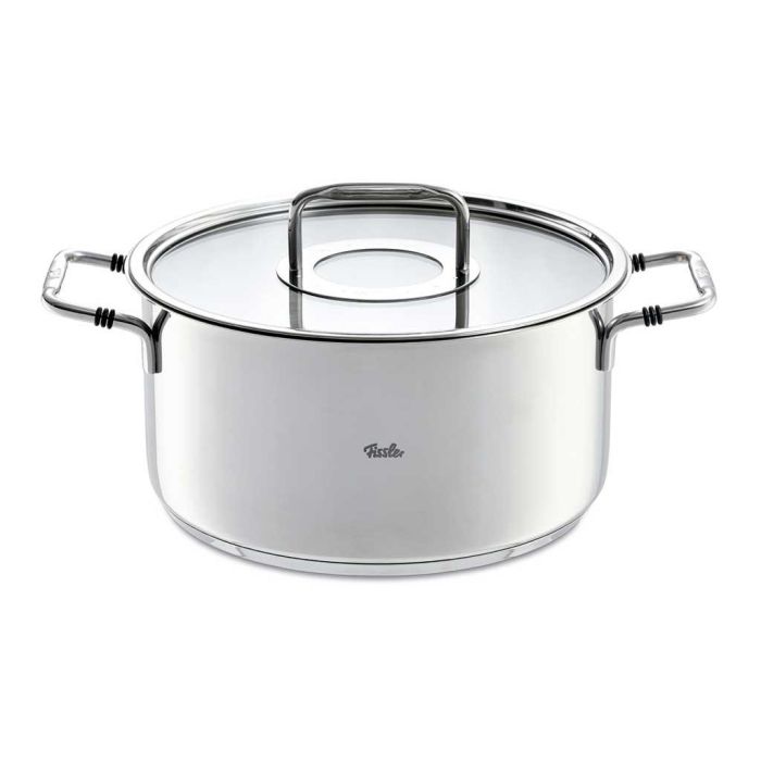 Fissler 086-112-24-000/0 Olla con Tapa 24cm 5.7L Acero Inoxidable Fondo Superthermic Apto Inducción