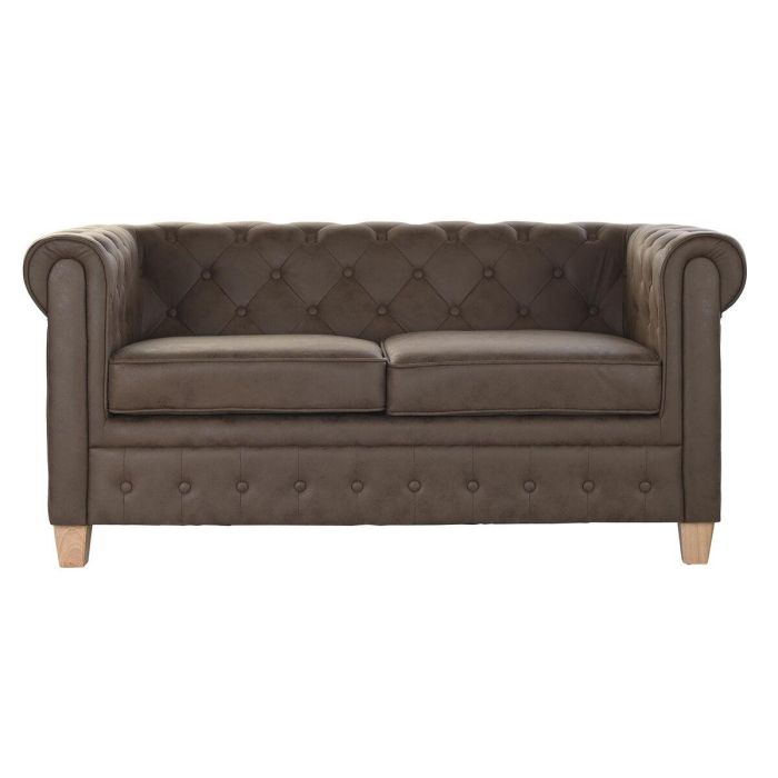 Sofa Vintage DKD Home Decor Marron Oscuro Natural 82 x 70 x 151 cm 6