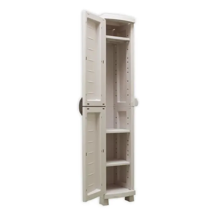 Plastiken SPACESAVER 35 Armario Alto 1 Puerta con Estantes - A 35 x P 45 x A 184 cm - Interior y Exterior - Resina 1