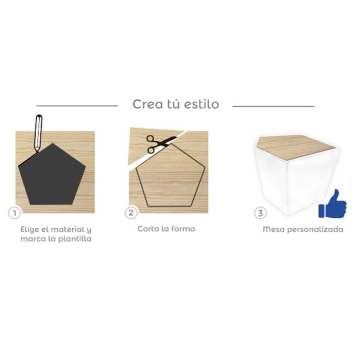 Mesa auxiliar Penta Blanco Polietileno 40 x 33 x 38,5 cm 1 Mesa auxiliar Penta Blanco Polietileno 40 x 33 x 38,5 cm 1