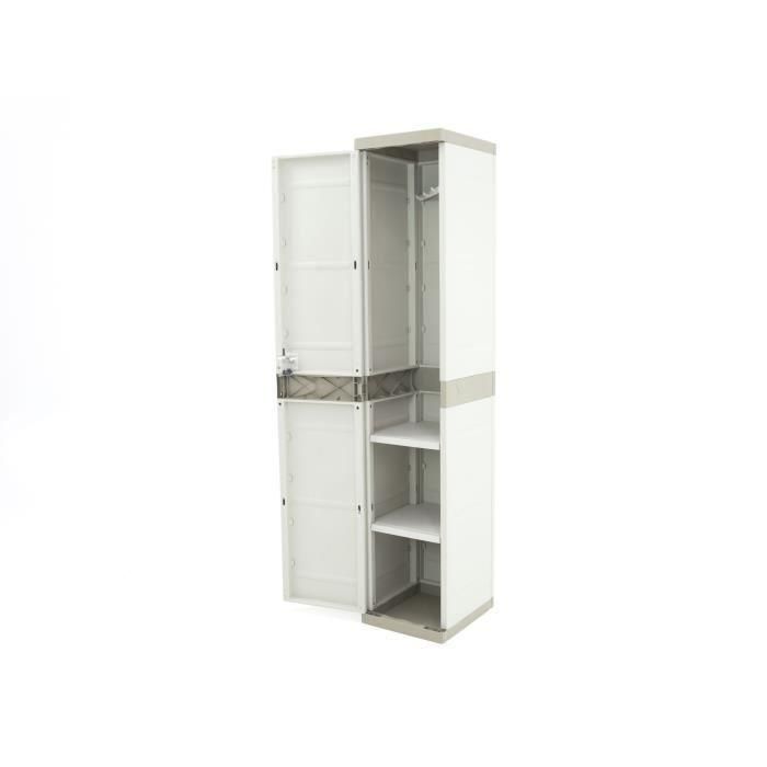 Plastiken Armario alto con 1 puerta y 2 baldas, 35 cm 1 Plastiken Armario alto con 1 puerta y 2 baldas, 35 cm 1