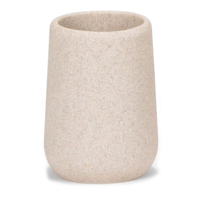 Andrea House Portacepillos de poliresina beige arenisca Ø7,5x10,5 cm 0 Andrea House Portacepillos de poliresina beige arenisca Ø7,5x10,5 cm 0