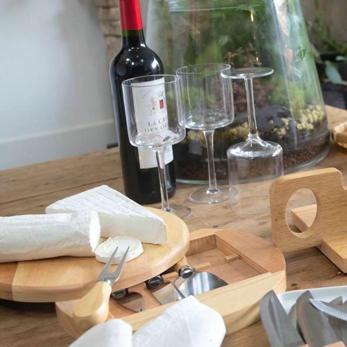 Livoo Meseta Giratoria de Queso MEN28 con 4 Utensilios: Cuchillo Mantequilla, Cuchillo Pasta, Pala Parmesano y Tenedor 2