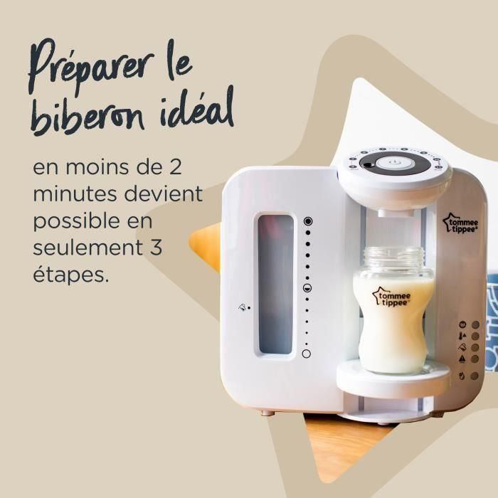 Tommee Tippee Perfect Prep Calienta Biberones y Preparador Botellas Rápido con Función Hot Shot, 37°C, Filtro Agua, Blanco 2