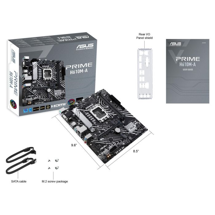 ASUS Prime H610M-A-CSM LGA 1700 DDR5 HDMI PCIe 4.0 4SATA3 USB3.2 MATX 4