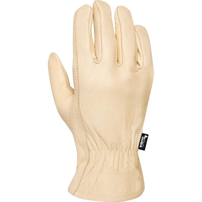 Juba Guante Jardinería Piel Flor Vacuno Reforzado Palma Pulgar Keystone 0,9mm Talla 10 Marrón/Negro 1