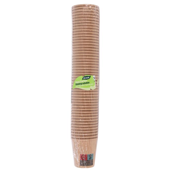 Set de 50 vasos de cartón Kraft 80 cc - Algon (36 Cajas) 1 Set de 50 vasos de cartón Kraft 80 cc - Algon (36 Cajas) 1