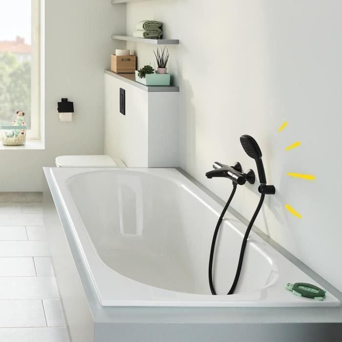 Mezclador termostático para baño/ducha - GROHE Precision Trend - 1022162432 - Negro mate - Montaje en pared visto - Ahorro de agua 2