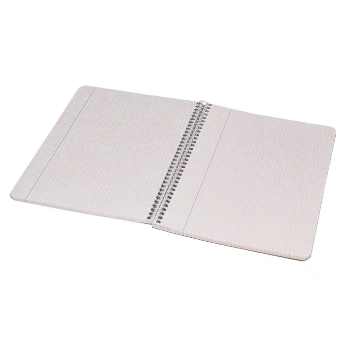 Liderpapel Cuaderno espiral A5 Ecouse tapa cartulina kraft 80 hojas, papel reciclado 80gr, cuadro 4mm 7