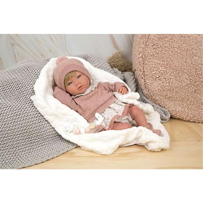 Muñeca reborn arias 40 cm abril rosa c/manta 4 Muñeca reborn arias 40 cm abril rosa c/manta 4