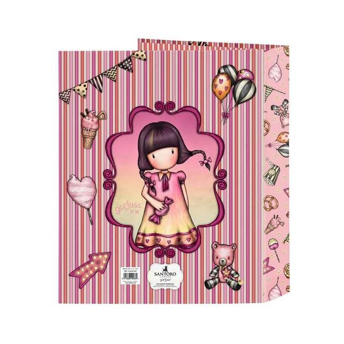 Carpeta de anillas Gorjuss Carousel Salmón A4 27 x 33 x 6 cm 1