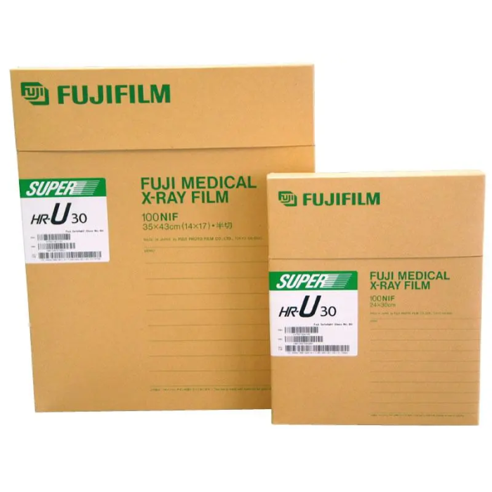 Fuji Película Rayos X Super Hru30 Verde 30x40 100 Unidades - Alto Contraste y Alta Resolución