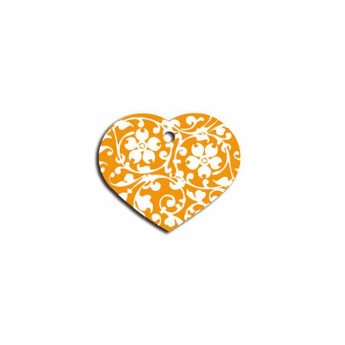 Placa identificativa para collar Imarc Heart Amarillo Naranja 1 Placa identificativa para collar Imarc Heart Amarillo Naranja 1
