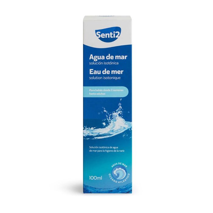 Senti2 Solución Isotónica Agua de Mar Spray Nasal 100 ml para Alivio de Alergias y Secreciones Nasales 2