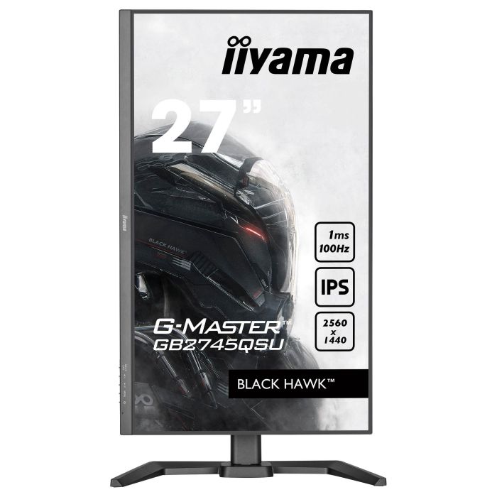 Iiyama GB2745QSU-B2 Monitor 27" QHD IPS 100Hz 1ms HUB HDMI/DP/USB Soporte Ajustable Altavoces Negro