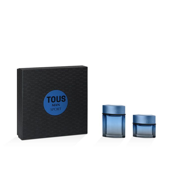 TOUS MAN SPORT ESTUCHE Cofre Regalo Eau de Toilette Hombre Fresco 2 pz (100ml + 50ml) Limón, Cedro y Aldeídos