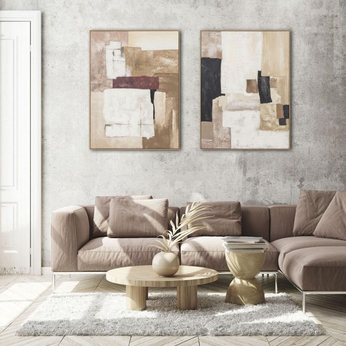 Cuadro Urban DKD Home Decor Beige Blanco 4.5 x 121.5 x 92 cm (2 Unidades) 1 Cuadro Urban DKD Home Decor Beige Blanco 4.5 x 121.5 x 92 cm (2 Unidades) 1