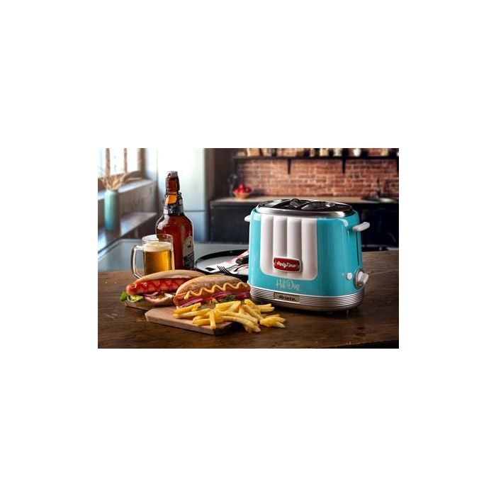 Ariete 206/01 Máquina para Hot Dog Party Time, Automática, Caliente, Capacidad 2 Bollos, Color Azul 9 Ariete 206/01 Máquina para Hot Dog Party Time, Automática, Caliente, Capacidad 2 Bollos, Color Azul 9