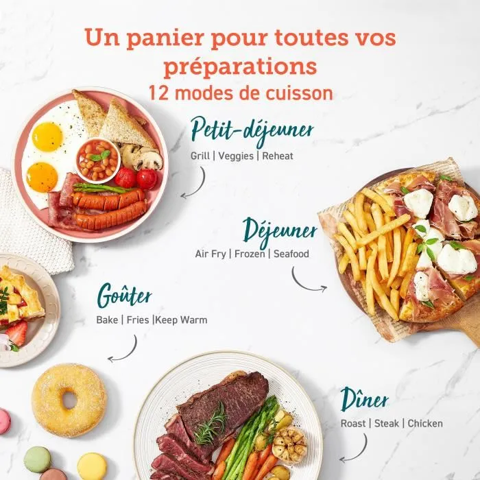 Cosori COS0810043377409 Freidora sin Aceite Edición Chef Doble Fuego 6,4L 1700W Negra con 12 Programas, 5 Brochetas y Parrilla 4