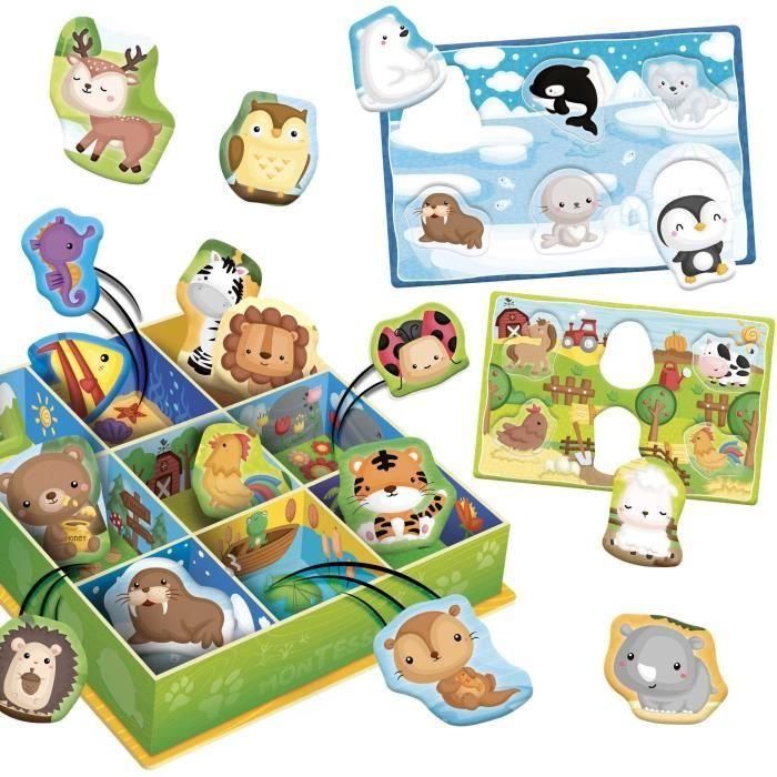 Juego montessori cajas de animales 1 Juego montessori cajas de animales 1