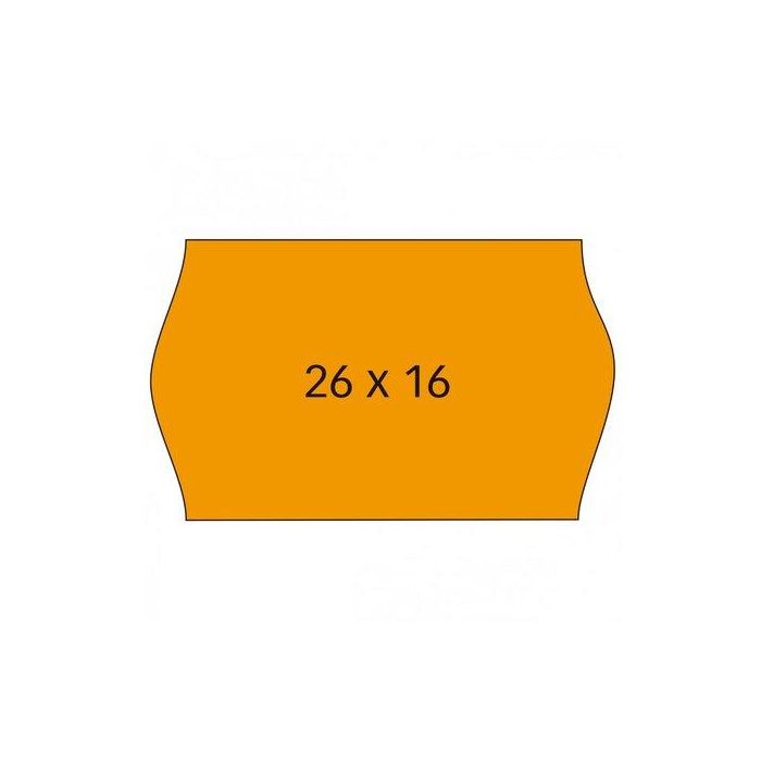 Apli Etiquetas Removibles Naranja 26x16 mm C-Sinusoidal, 6 Rollos de 1000