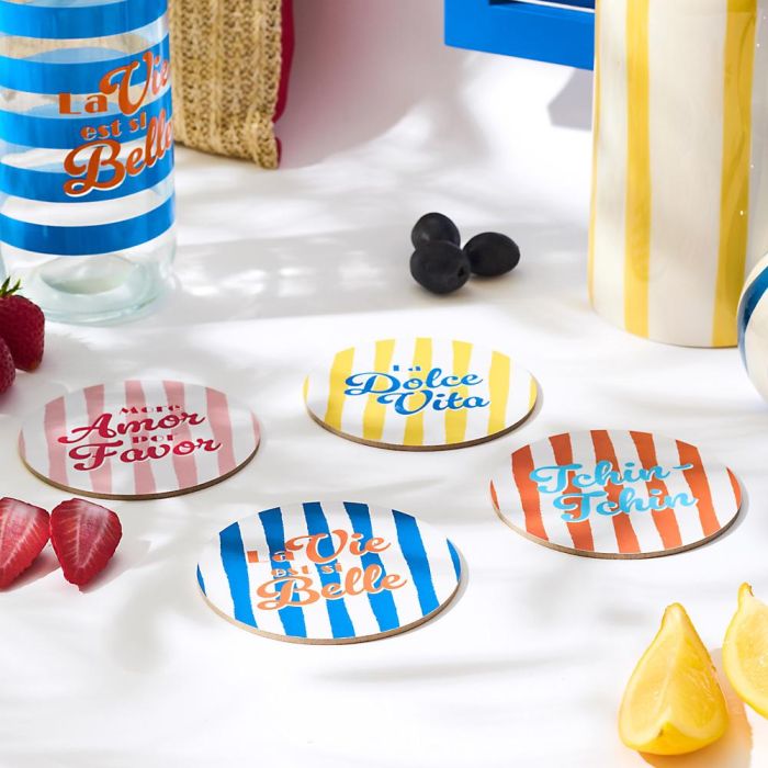 Juego De 4 Posavasos Dolce Home Deco Factory diámetro 10 cm 4 Juego De 4 Posavasos Dolce Home Deco Factory diámetro 10 cm 4