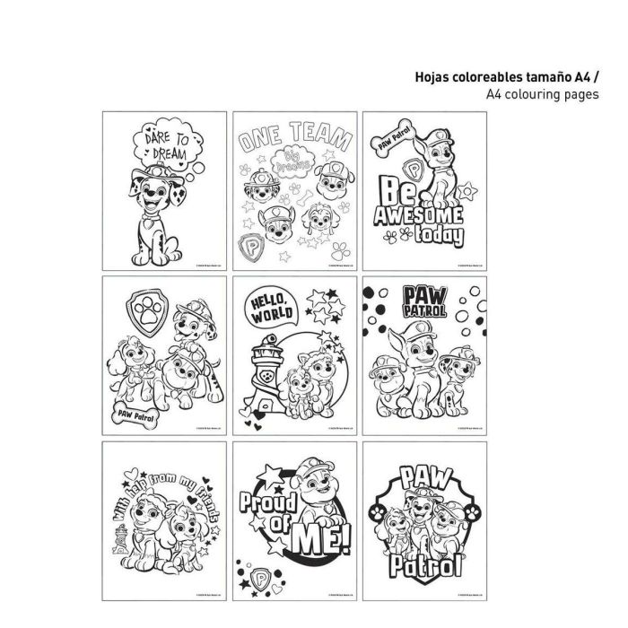 Set de papelería coloreable paw patrol Set de papelería coloreable paw patrol