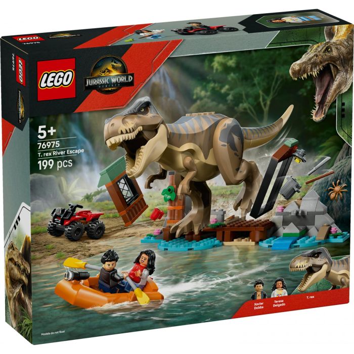 LEGO 76975 Jurassic World Huida del T.Rex por el Río - Juego de Construcción 199 Piezas para Niños +5 Años 14 LEGO 76975 Jurassic World Huida del T.Rex por el Río - Juego de Construcción 199 Piezas para Niños +5 Años 14