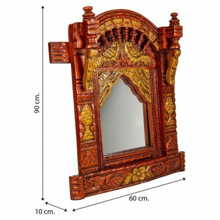 Espejo de pared Alexandra House Living Blanco 10 x 51 x 59 cm Geométrico 1