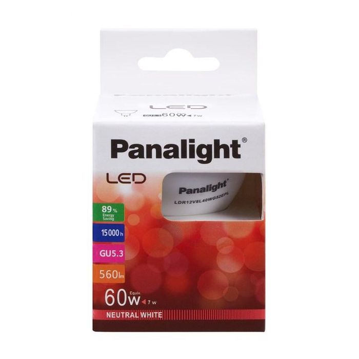 Lámpara Led Dicroica Gu5.3 De 7W 4000K PANASONIC-PANALIGHT LDR12V8L40WG52EPL 2