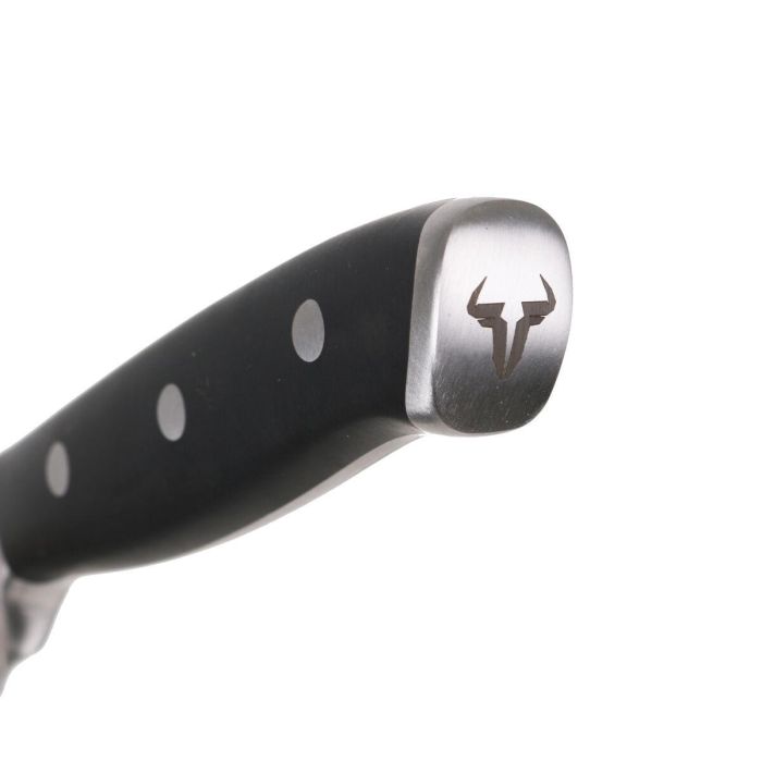 Cuchillo Pelador Quttin Bull Negro Plateado Acero Inoxidable 9 cm (4 Unidades) 1 Cuchillo Pelador Quttin Bull Negro Plateado Acero Inoxidable 9 cm (4 Unidades) 1