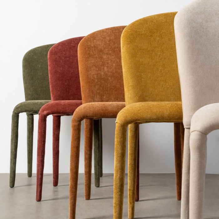 Silla Apilable Burdeos Tejido Salón 50 X 61 X 82 cm