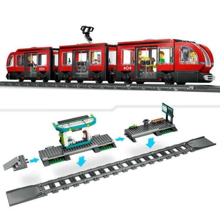 LEGO 60423 City Tranvía y Estación del Centro de la Ciudad, set de juego de construcción para niños a partir de 7 años 4 LEGO 60423 City Tranvía y Estación del Centro de la Ciudad, set de juego de construcción para niños a partir de 7 años 4