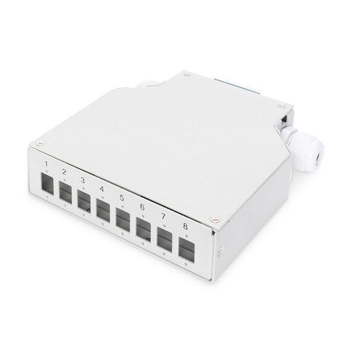 Digitus Caja de Empalme Carril DIN para 8 Acopladores LC/DX, Spleißbox Blanco, 125x130x35mm 0 Digitus Caja de Empalme Carril DIN para 8 Acopladores LC/DX, Spleißbox Blanco, 125x130x35mm 0