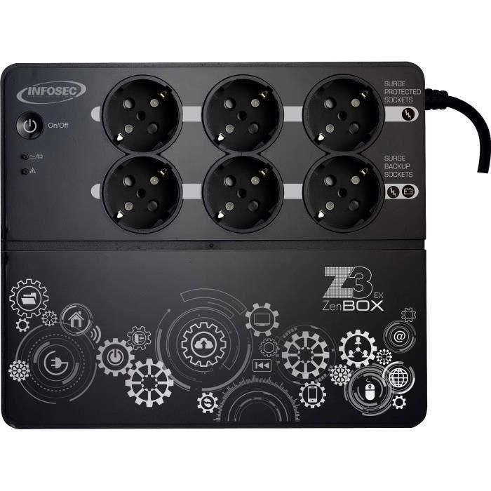 INFOSEC Inversor de alta frecuencia Z3 ZenBox EX 700 - 700 VA 8 enchufes FR / SCHUKO 1 INFOSEC Inversor de alta frecuencia Z3 ZenBox EX 700 - 700 VA 8 enchufes FR / SCHUKO 1